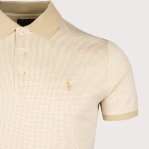 Custom Slim Fit Houndstooth Polo Shirt