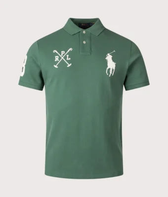 Custom Slim Fit Big Pony Mesh Polo Shirt
