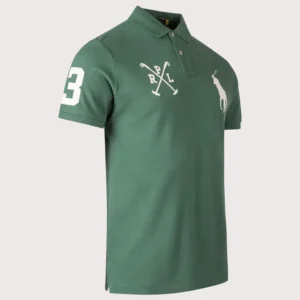Custom Slim Fit Big Pony Mesh Polo Shirt