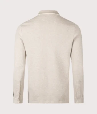 Double Knit Long Sleeve Polo Shirt