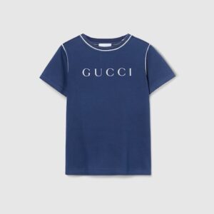 Children's printed cotton Blue T-shirt