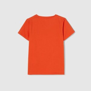 Children's cotton orange T-shirt with print