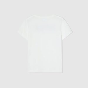 Children's cotton white T-shirt with print