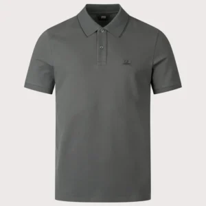 Stretch Piqué Striped Collar Polo Shirt
