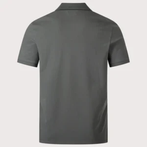 Stretch Piqué Striped Collar Polo Shirt