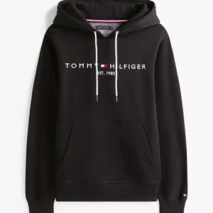 Embroidered Tommy Logo Hoodie