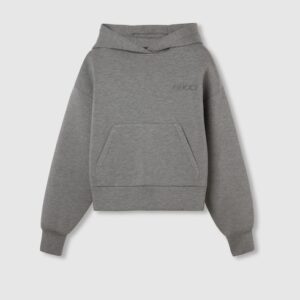 Viscose jersey grey hooded