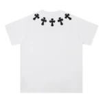 5 Black Leather Patch Chrome Hearts T Shirt