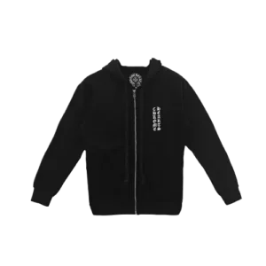 Black Chrome Hearts Zip Up Hoodie