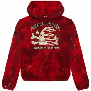 Hellstar Sports Tie-Dye Skull Red Hoodie